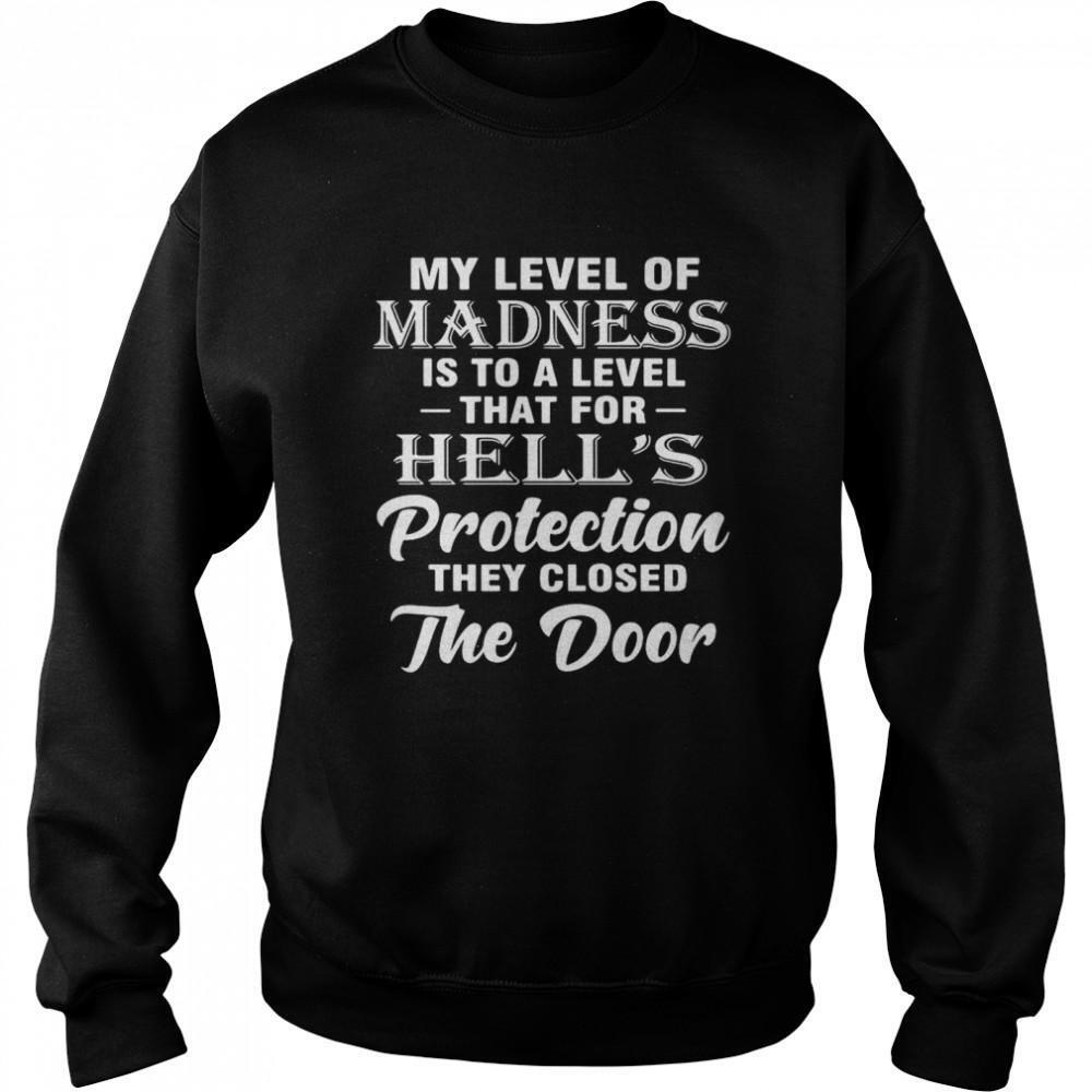 My Level Of Madness Is To A Level That For Hells Protection They Closed